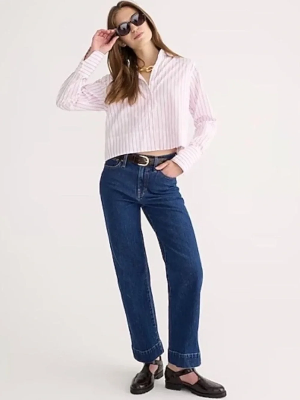 J. Crew Slim Wide Leg Jeans Brick Lane Size 27